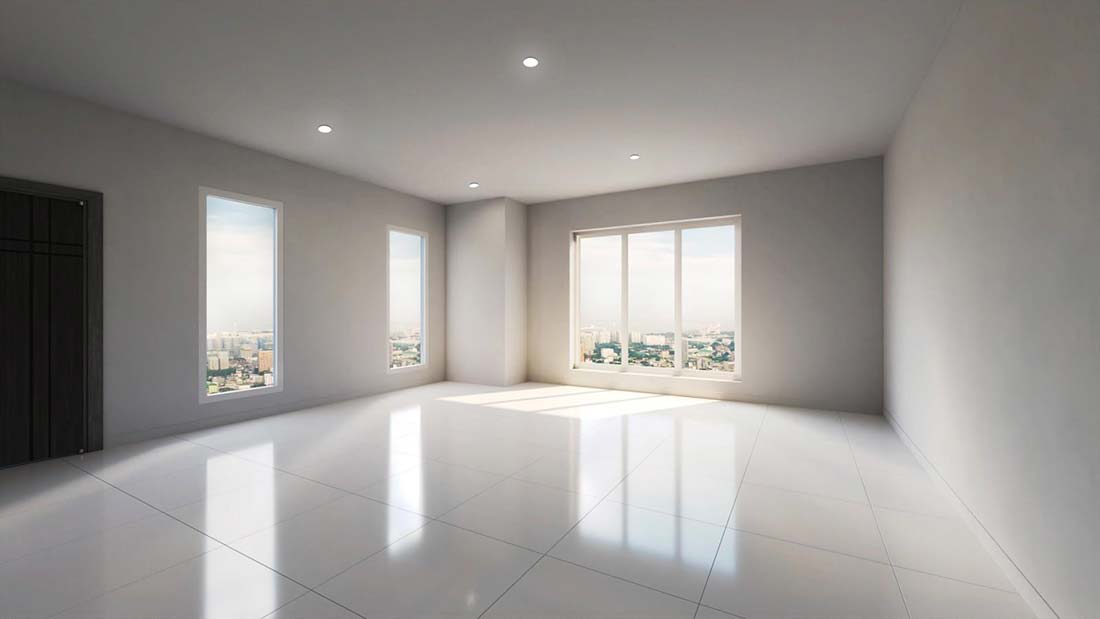 Fortis Residenes Living and Dining Area Turnover Condition