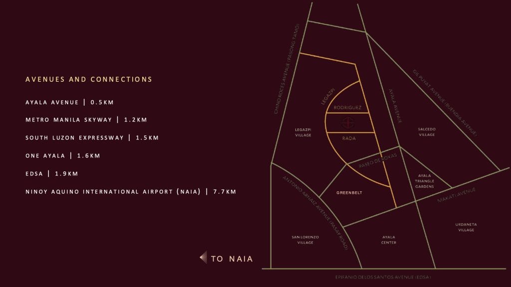 Eluria Legazpi Village Makati location map
